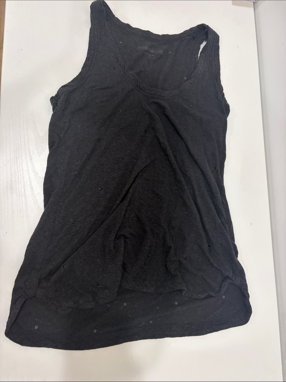 Zadig & Voltaire Black Scoop-Neck Tank Top